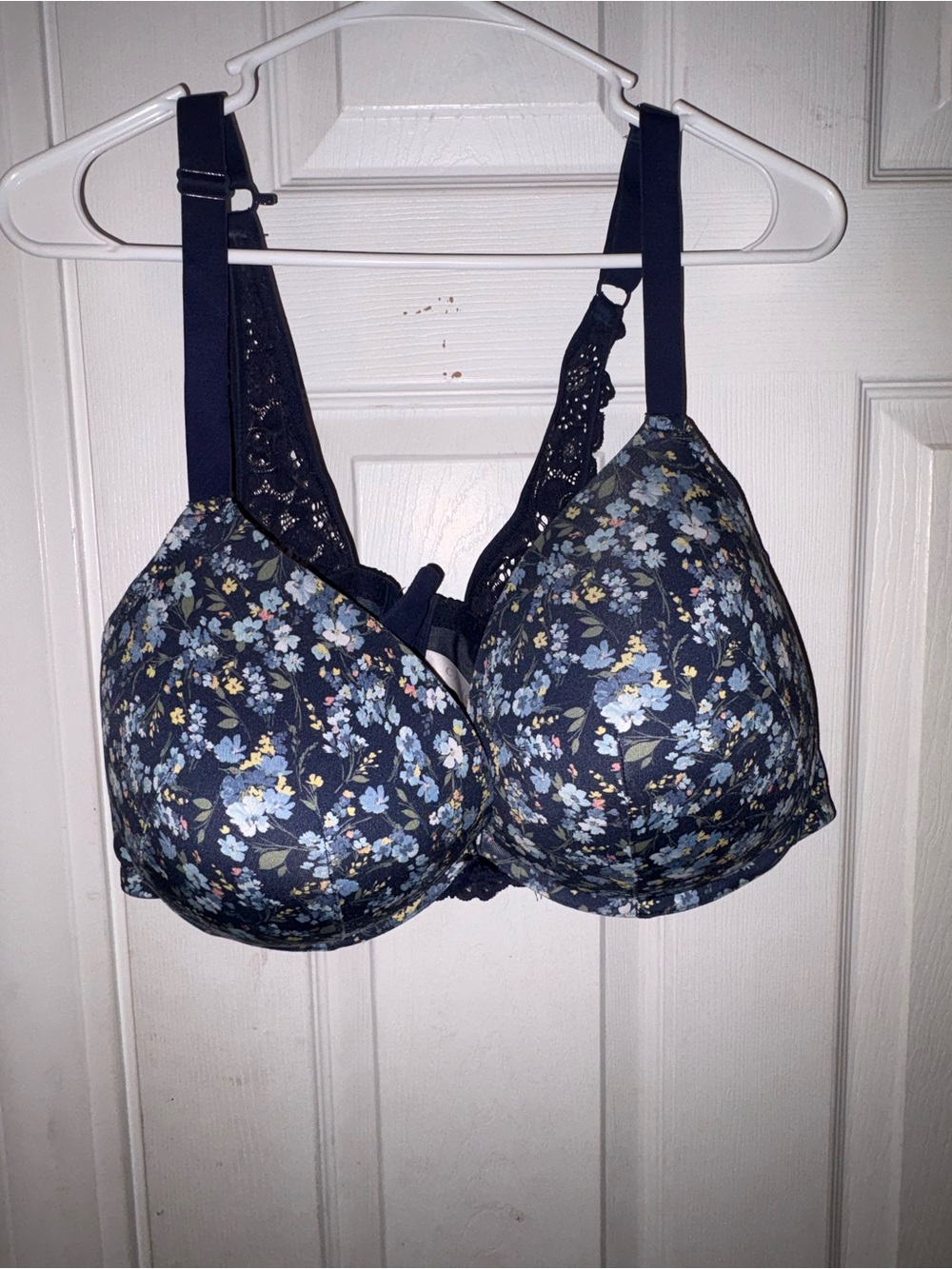 Cacique Navy Floral Padded Bra